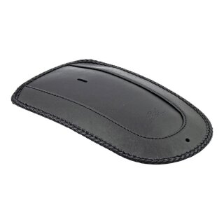 Mustang, rear fender bib. Plain with braided edges