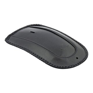 Mustang, rear fender bib. Plain with braided edges