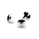 Mustang, decorative studs. Chrome with black pearl