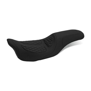 Mustang Fastback 2-up seat by Perewitz for Harley Touring 08-23