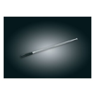 Kuryakyn billet antenna, round/grooved. Black & Raw aluminum