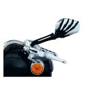 Kuryakyn, Skeleton-hand mirror set. Black hand, chrome head