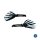 Kuryakyn, Skeleton-hand mirror set. Black hand, chrome head