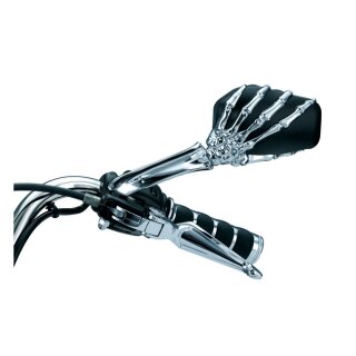 Spiegel Set Skelett Hand Skeleton Küryakyn ECE für Harley Chopper Custom
