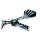 Spiegel Set Skelett Hand Skeleton Küryakyn ECE für Harley Chopper Custom