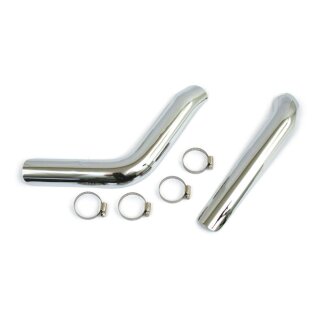 Auspuff Hitzeschilder Set chrom für Harley Softail FXR 84-09