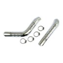 Big Twin perforated heat shield set chrome