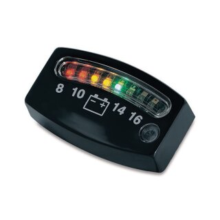 Kuryakyn, L.E.D. battery gauge. Black