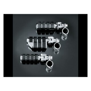 Kuryakyn Dually ISO-pegs with mounts & clamp, chrome