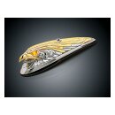 Kuryakyn, Eagle Head front fender ornament. Chrome/Gold