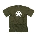 Fostex white star T-shirt green