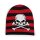 BEANIE BLACK/RED STRIPES