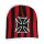 BEANIE BLACK/RED STRIPES