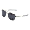 KOSUMO AVIATOR SUNGLASSES, DARK GREY MIR