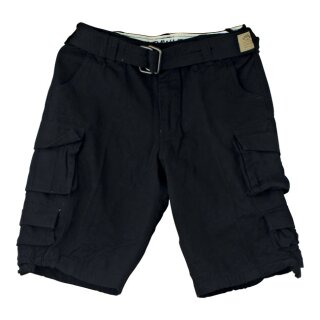 STONE WASHED SHORTS, BLACK, S