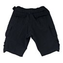 STONE WASHED SHORTS, BLACK, S