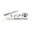 Rebuffini, New Mira Wide Glide triple tree kit. Chrome