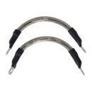 NAMZ, battery cable set. Clear. 6 inch (15cm)
