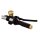 Rebuffini, Old Style Two handlebar grips. Black/Brass