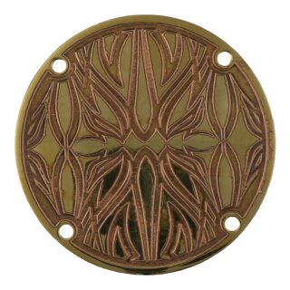 Weall, air cleaner cover for Hypercharger. Hiro, brass