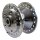 Vorderrad Nabe Doppelflansch Chrom für Harley XL Sportster FXD Dyna 84-99