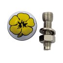 Trik Topz license plate mounts Flower yellow