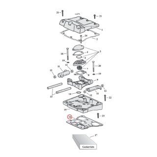 Cometic, gasket lower rocker cover. RCS