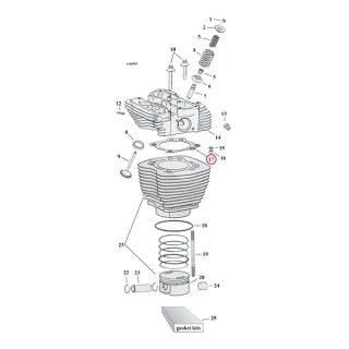 Cometic Zylinderkopf Dichtung 4" bore .030" MLS Twin Cam 110" 99-17