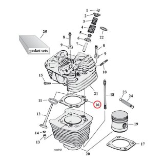 Cometic, cylinder head gasket set. 3-5/8" .040" MLS