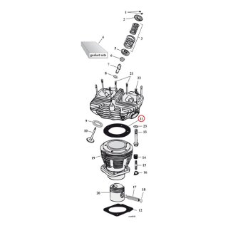 Cometic, cylinder head gasket set. 3-5/8" MLS