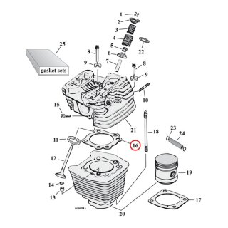Cometic gasket set, cylinder head. 3.5" bore .060" MLS