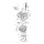 Cometic gasket set, cylinder head. 3.5" bore .060" MLS