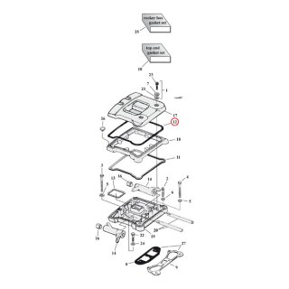 Cometic, upper rocker cover gasket. Cork