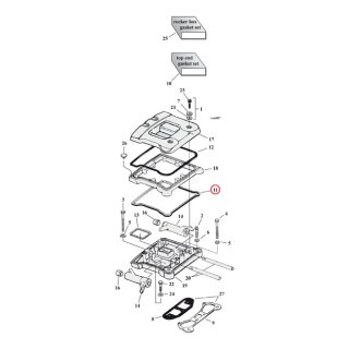 Cometic, lower rocker cover gasket. Rubber