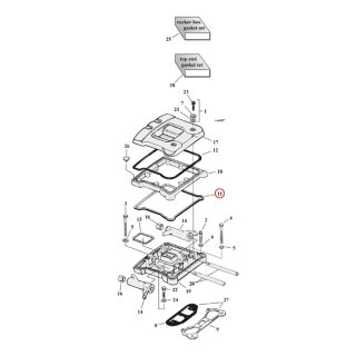 Cometic, lower rocker cover gasket. Cork