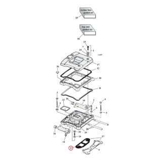 Cometic, right rocker cover gasket. Fiber