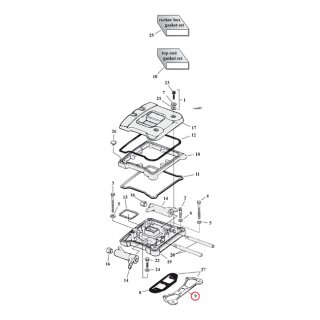 Cometic, left rocker cover gasket. Fiber