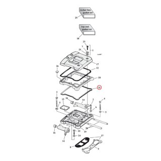 Cometic, lower rocker cover gasket. Rubber