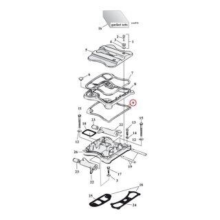Cometic, lower rocker cover gasket. Rubber