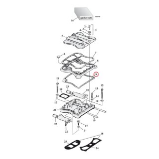 Cometic, lower rocker cover gasket. Cork