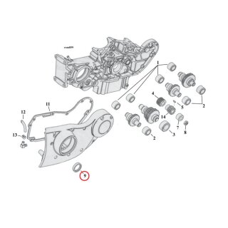 Cometic, camshaft seal. Double lip