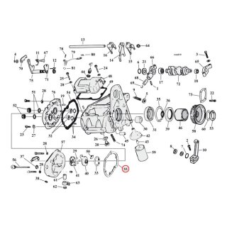 Cometic, gasket transmission end cover. Fiber