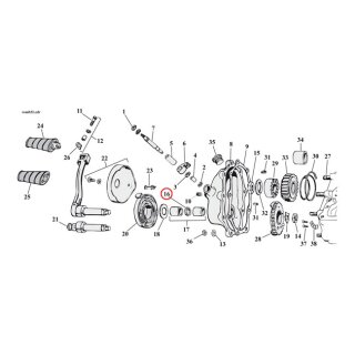 COMETIC FLAT O-RING, KICKSTART SHAFT