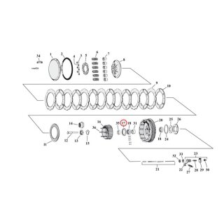 Cometic, oil seal mainshaft / clutch hub. Double lip