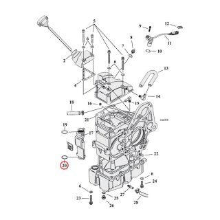 Cometic o-ring, transm. dipstick cover. Lower