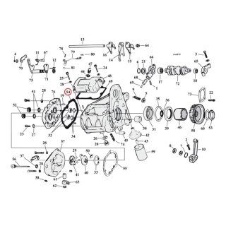 Cometic, transmission bearing housing gasket. Fiber