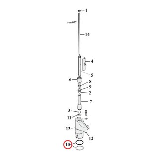 Cometic, tappet guide o-ring. Upper