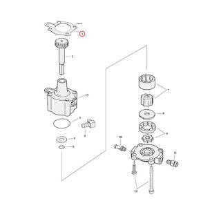 Cometic, oil pump body to case gasket. Fiber