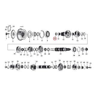 Cometic oil seal, main drive gear end