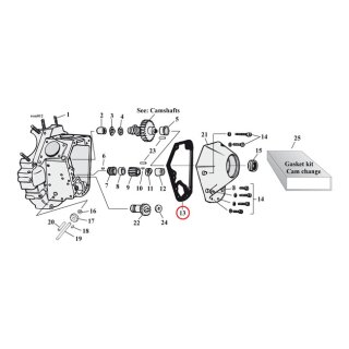 Cometic, cam cover gaskets. .060" AFM